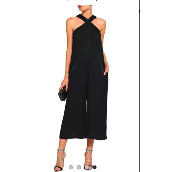 Rachel Zoe Maria Wide-Leg Fringed Jumpsuit NEW - Picture 6 of 10